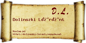 Dolinszki Lóránt névjegykártya